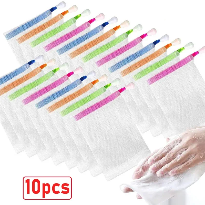 10PCS Hangable Soap Foaming Net Shower Bathroom Facial Cleanser Body Cleaning Soap Mesh Glove Bubble Net Bags Cleaning Tools
10PCS Hangable Soap Foaming Net Shower Bathroom Facial Cleanser Body Cleaning Soap Mesh Glove Bubble Net Bags Cleaning Tools