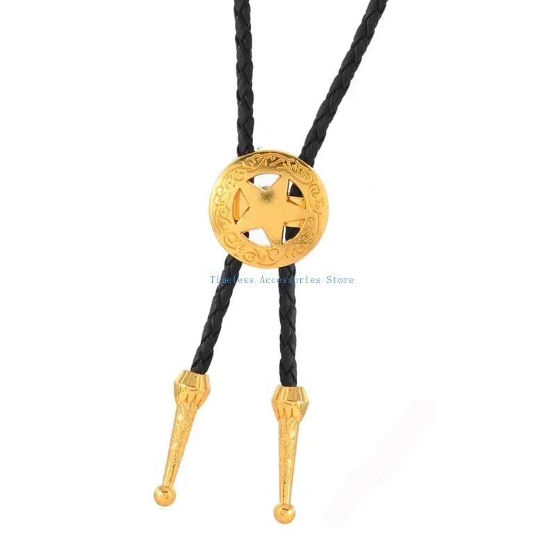 97QE Eye Catching PU Leather Bolo Tie With Alloy Detailing Fashion Necklace Suitable For Office Parties Child Friendly
97QE Eye Catching PU Leather Bolo Tie With Alloy Detailing Fashion Necklace Suitable For Office Parties Child Friendly