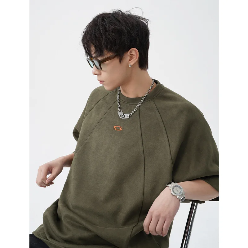 Loose Suede Short Sleeve T-Shirt Men's Summer New Color Block Embroidery Couple round Neck Half Sleeve Body Shirt Polyester F...
Loose Suede Short Sleeve T-Shirt Men's Summer New Color Block Embroidery Couple round Neck Half Sleeve Body Shirt Polyester F...