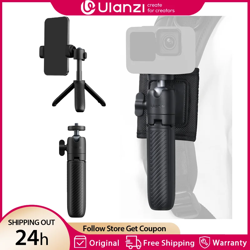Ulanzi MT-88 Portable ClipMate Tripod Selfie Stick with 1/4 Screw Backpack Mount for DSLR Action Camera Phone Vlog Live Load 1KG
Ulanzi MT-88 Portable ClipMate Tripod Selfie Stick with 1/4 Screw Backpack Mount for DSLR Action Camera Phone Vlog Live Load 1KG