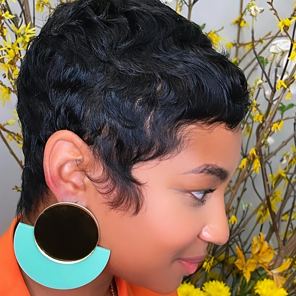 4-дюймовый короткий вьющийся парик с стрижкой пикси, полностью машинное производство, 150% плотность человеческих волос для женщин
4-дюймовый короткий вьющийся парик с стрижкой пикси, полностью машинное производство, 150% плотность человеческих волос для женщин