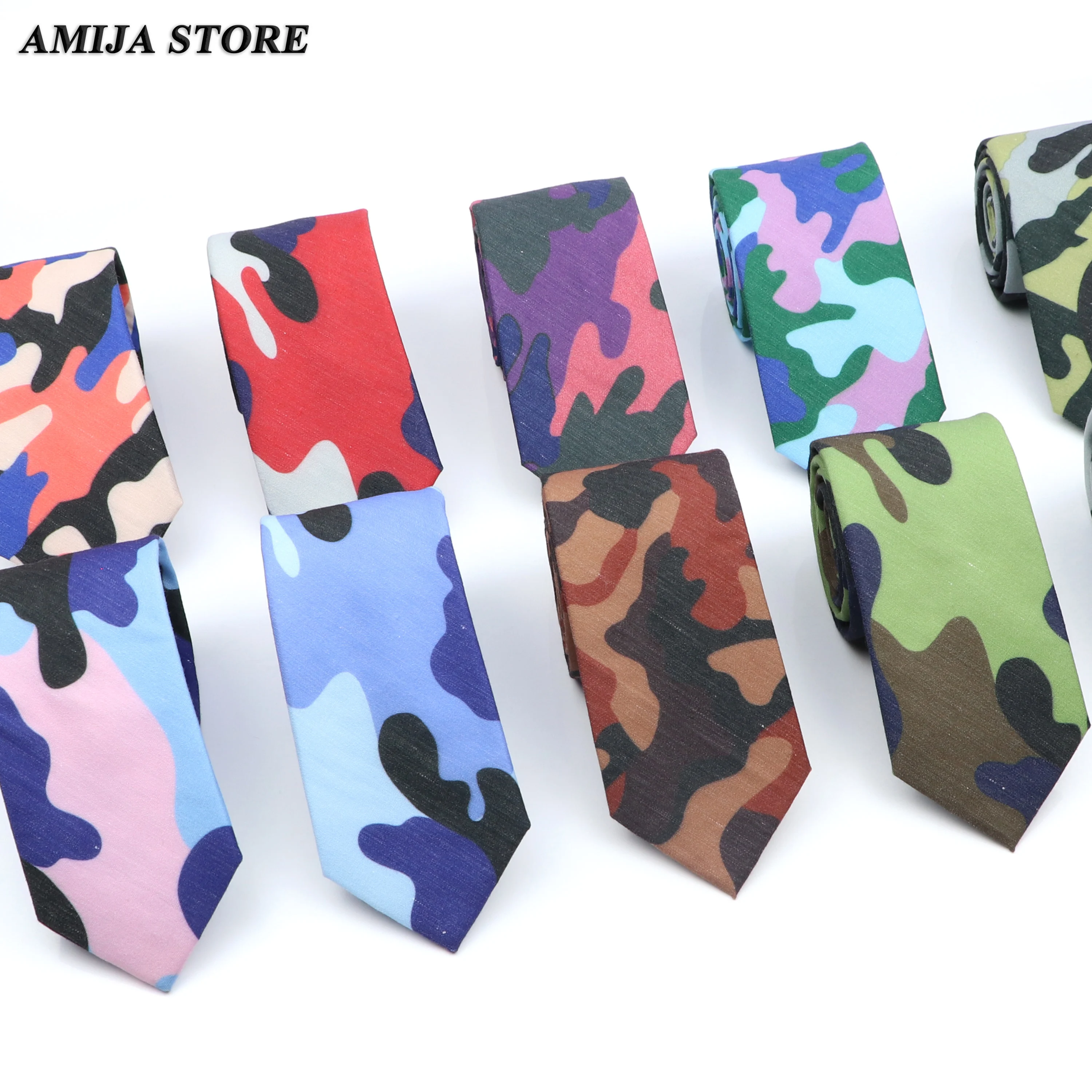 Slim Mens Tie Camouflage Pattern Ties 6cm Neck Ties Fashion Costum Skinny Tie For Man Wedding Party Gifts Gravates Accessories
Slim Mens Tie Camouflage Pattern Ties 6cm Neck Ties Fashion Costum Skinny Tie For Man Wedding Party Gifts Gravates Accessories
