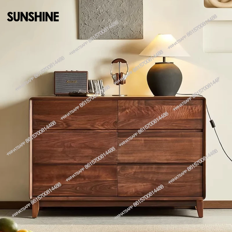 Nordic simple all-solid wood chest cabinet household bedroom drawer locker
Nordic simple all-solid wood chest cabinet household bedroom drawer locker