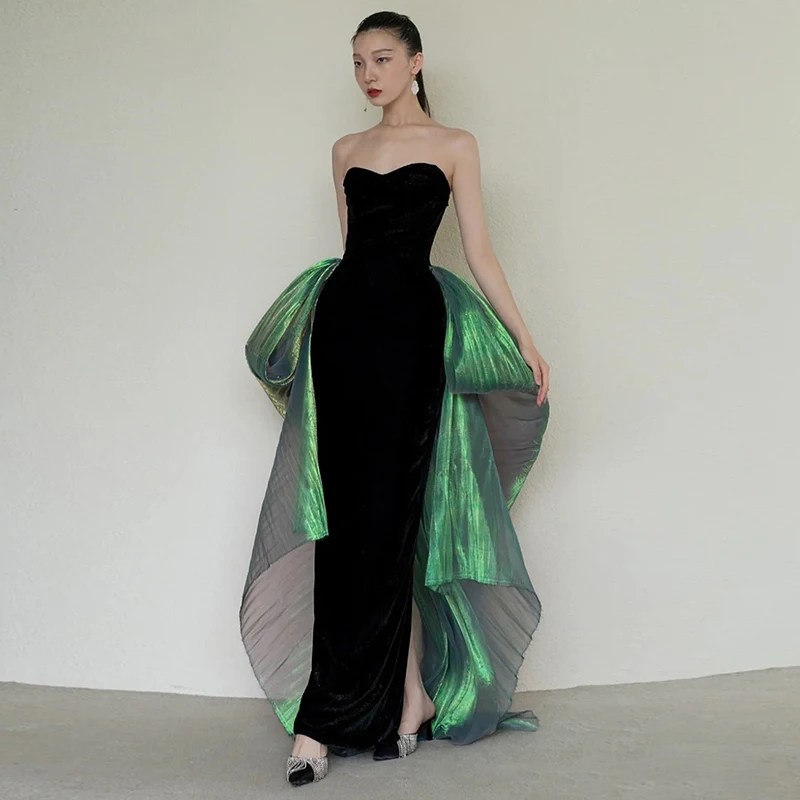 Ele Bla Fi Tail Evening Gown for Wedding Par Performance Host New Bride Sexy mid Waist Long Dr Polyester Fiber
Ele Bla Fi Tail Evening Gown for Wedding Par Performance Host New Bride Sexy mid Waist Long Dr Polyester Fiber