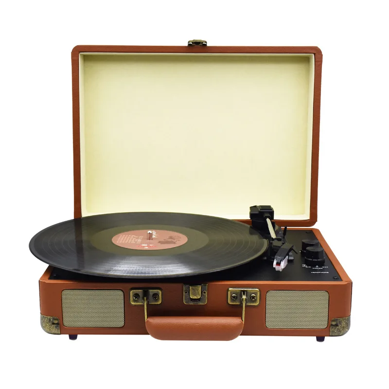 Vinyl record player Portable wooden retro phonograph Bluetooth European living room ornament Phonograph speaker gift
Vinyl record player Portable wooden retro phonograph Bluetooth European living room ornament Phonograph speaker gift