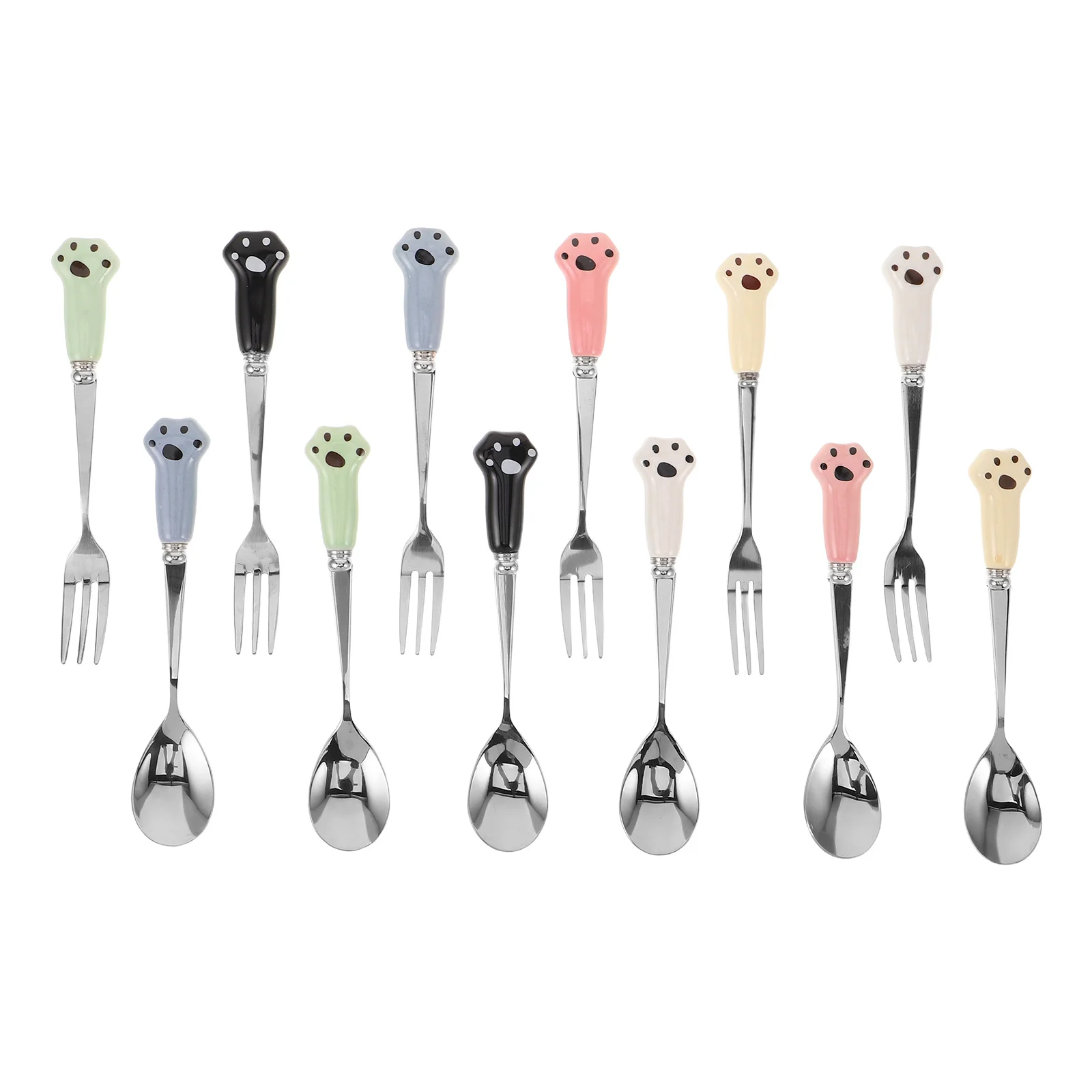 12Pcs Pet Feeding Tools Stainless Steel Multifunctional Spoon Fork Set for Dog Cat Wet Food Mixing Long Handle Rustproof Easy
12Pcs Pet Feeding Tools Stainless Steel Multifunctional Spoon Fork Set for Dog Cat Wet Food Mixing Long Handle Rustproof Easy