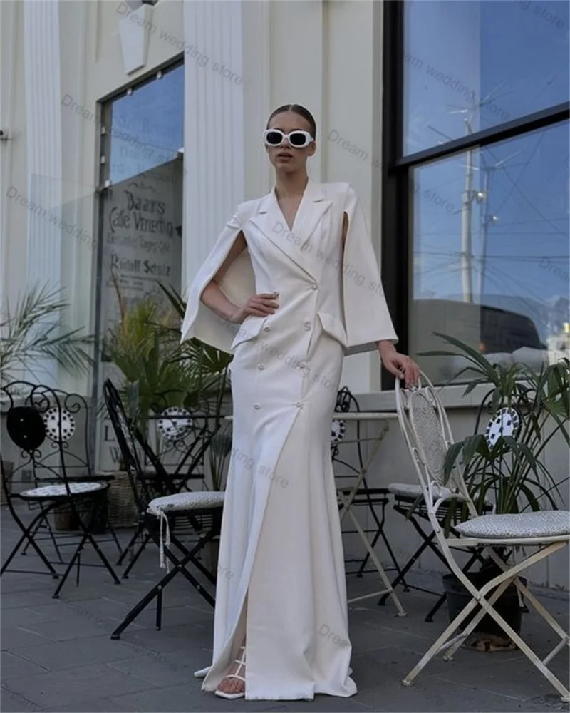 White Cape Women Suits Skirt 1 Piece Long Blazer Prom Dress Cotton Wraps Formal Wedding Tuxedo Tailored Fall Autumn Jacket Coat
White Cape Women Suits Skirt 1 Piece Long Blazer Prom Dress Cotton Wraps Formal Wedding Tuxedo Tailored Fall Autumn Jacket Coat
