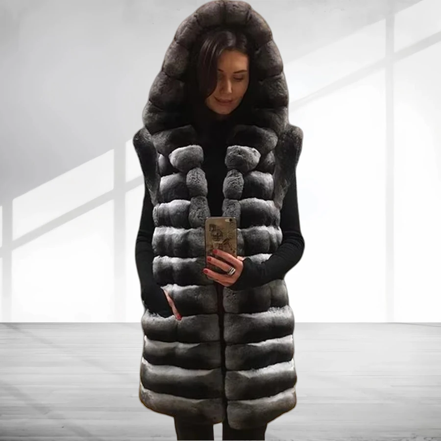 Меховой жилет с капюшоном, женский жилет из натурального меха кролика рекс, новый жилет из меха шиншиллы, жилет из натурального кроличьего меха на заказ
Меховой жилет с капюшоном, женский жилет из натурального меха кролика рекс, новый жилет из меха шиншиллы, жилет из натурального кроличьего меха на заказ