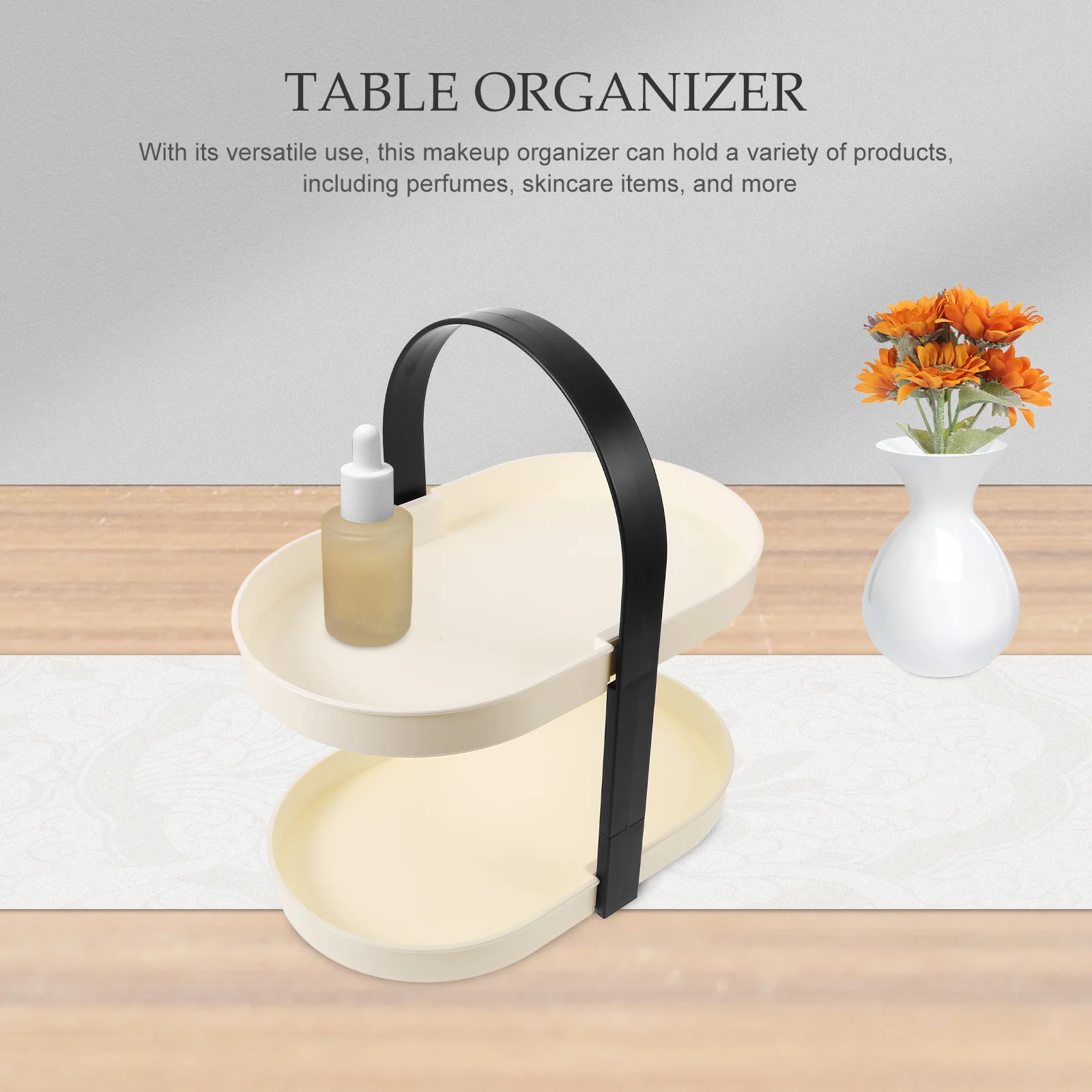 2 Tier Storage Organizer Vanity Shelf Makeup Stand Desk Perfume Holder Detachable Elegant Bathroom Countertop
2 Tier Storage Organizer Vanity Shelf Makeup Stand Desk Perfume Holder Detachable Elegant Bathroom Countertop