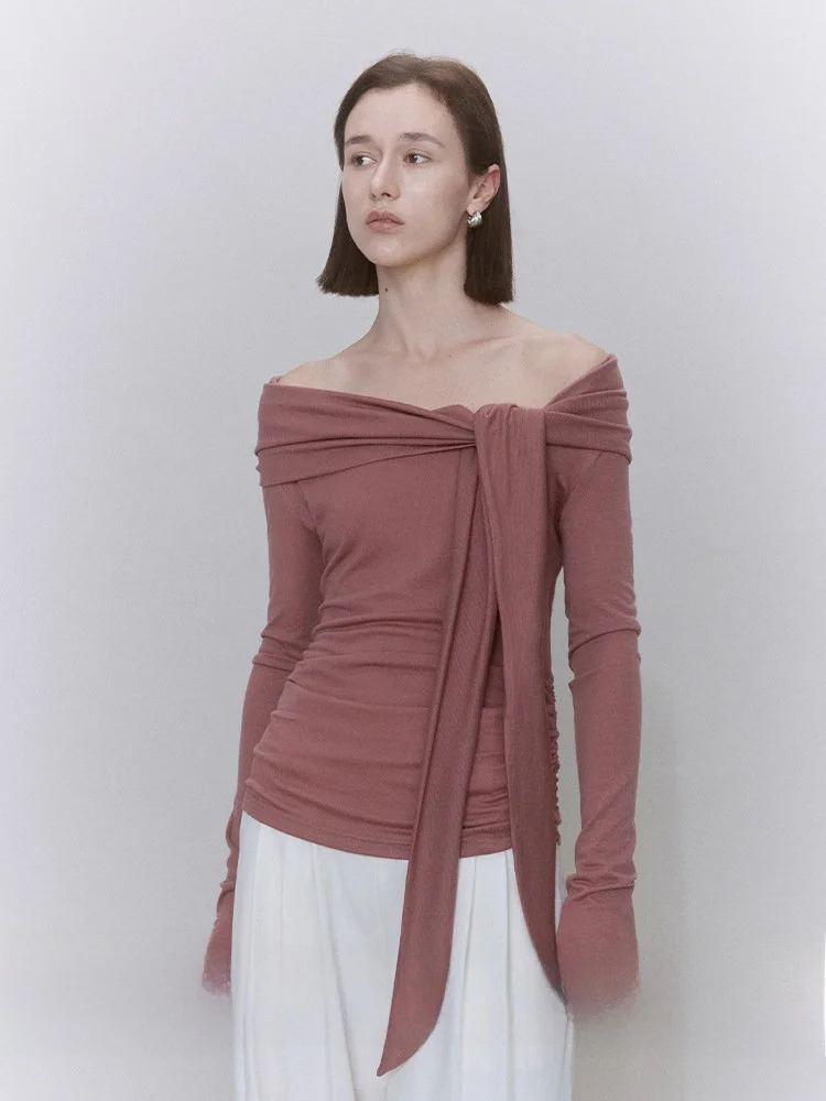 Розовый вязаный шерстяной длинный топ на одно плечо, удобная весенняя женская футболка обычной длины, модная женская футболка
Розовый вязаный шерстяной длинный топ на одно плечо, удобная весенняя женская футболка обычной длины, модная женская футболка