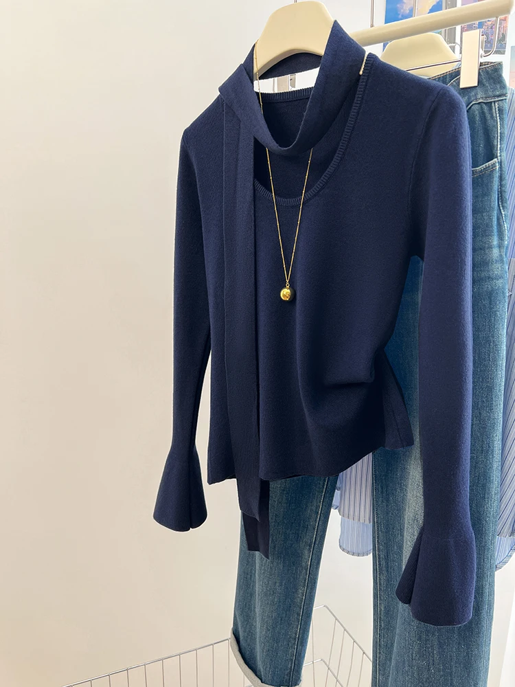 Women Vintage Chic Solid Color Knitted Pullovers Elastic Slim Knitwear Autumn Fashion Commute Flare Sleeve Sweaters
Women Vintage Chic Solid Color Knitted Pullovers Elastic Slim Knitwear Autumn Fashion Commute Flare Sleeve Sweaters