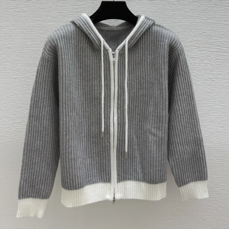 High-quality multi-color edge embroidered logo women's drawstring hooded sweater popular cardigan coat 251028204
High-quality multi-color edge embroidered logo women's drawstring hooded sweater popular cardigan coat 251028204