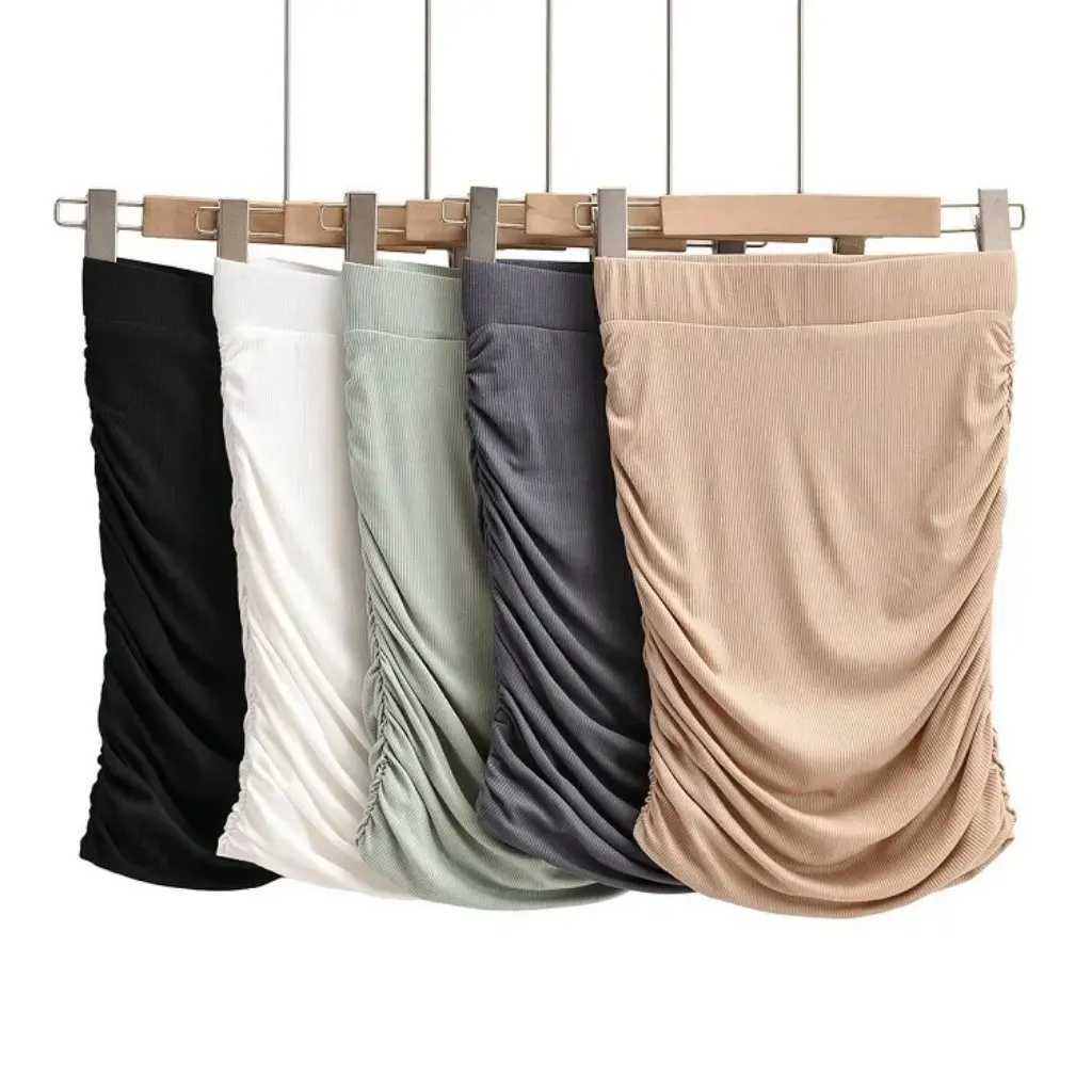 YPFF Women's Fashion Pleated Slim Solid Color Skirt Elastic Waist Summer Short Elegant Light Mature Style Hip Skirt 
YPFF Women's Fashion Pleated Slim Solid Color Skirt Elastic Waist Summer Short Elegant Light Mature Style Hip Skirt
