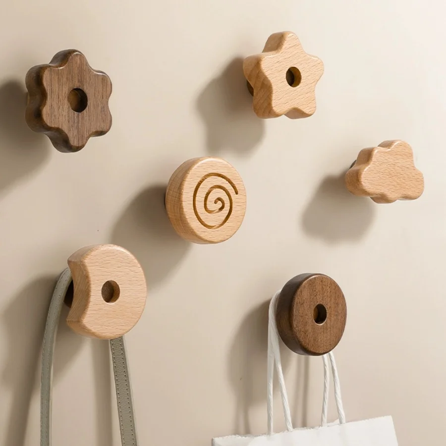 New Solid Wood Wall Hooks for Entryway No Drill Adhesive Coat Hanger with Creative Design Hooks for Clothes and Hats Wall Decor
New Solid Wood Wall Hooks for Entryway No Drill Adhesive Coat Hanger with Creative Design Hooks for Clothes and Hats Wall Decor