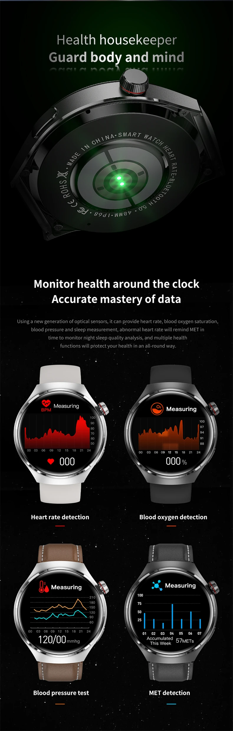 2026 New Watch 4 Pro Man Woman Smart Watch Bluetooth Call GPS NFC Heart Rate 100+ Sports Waterproof Smart Watch For Android iOS Scc9cde181b7340fbb4adf3f204fffd4fP