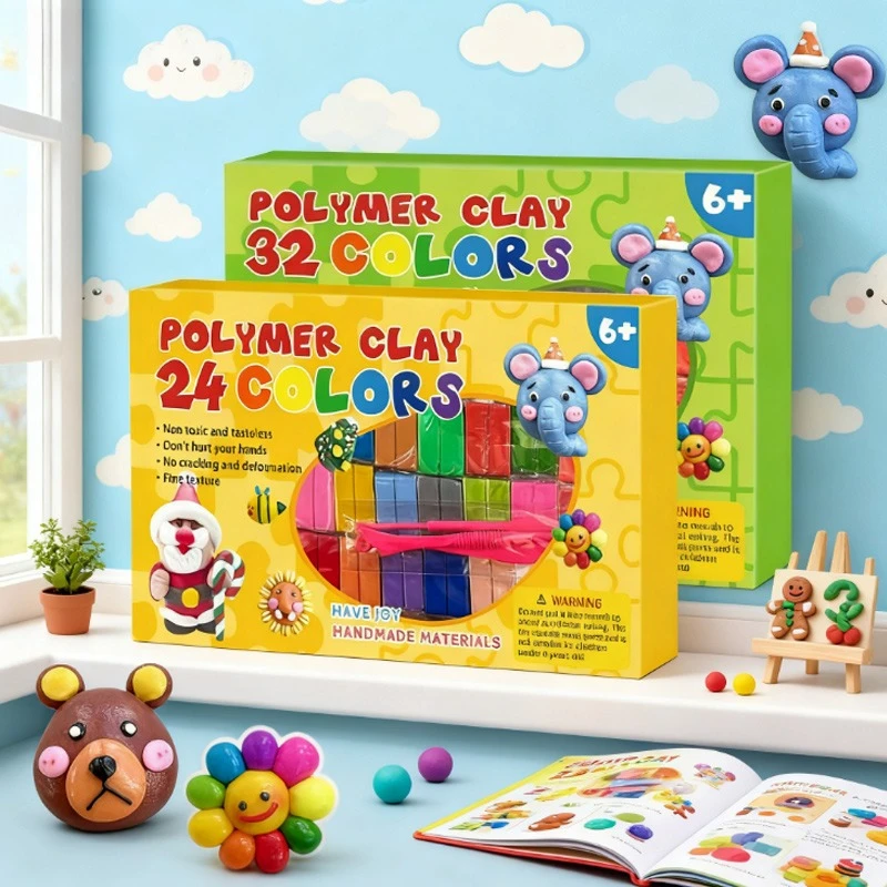 24/32 Color 10g Soft Clay Set Not Easy To Crack and Stick Hands for Children's Hand-made Sculpture Art Creation
24/32 Color 10g Soft Clay Set Not Easy To Crack and Stick Hands for Children's Hand-made Sculpture Art Creation