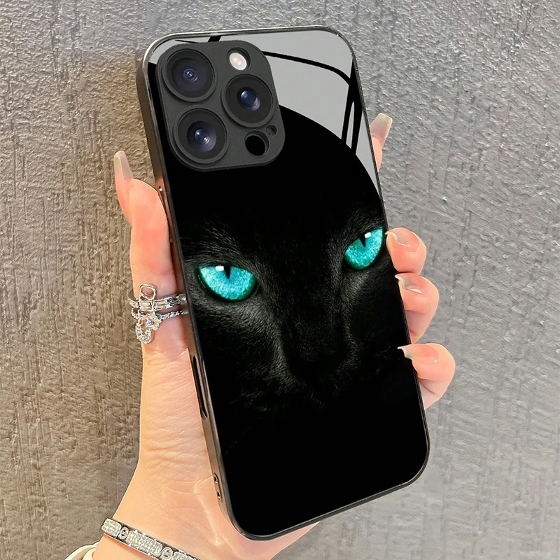 Cool Black Cat Mysterious Eyes Pattern Tempered Glass Material Phone Case For Samsung Galaxy S25 S24 S23 Ultra Plus FE Cover
Cool Black Cat Mysterious Eyes Pattern Tempered Glass Material Phone Case For Samsung Galaxy S25 S24 S23 Ultra Plus FE Cover