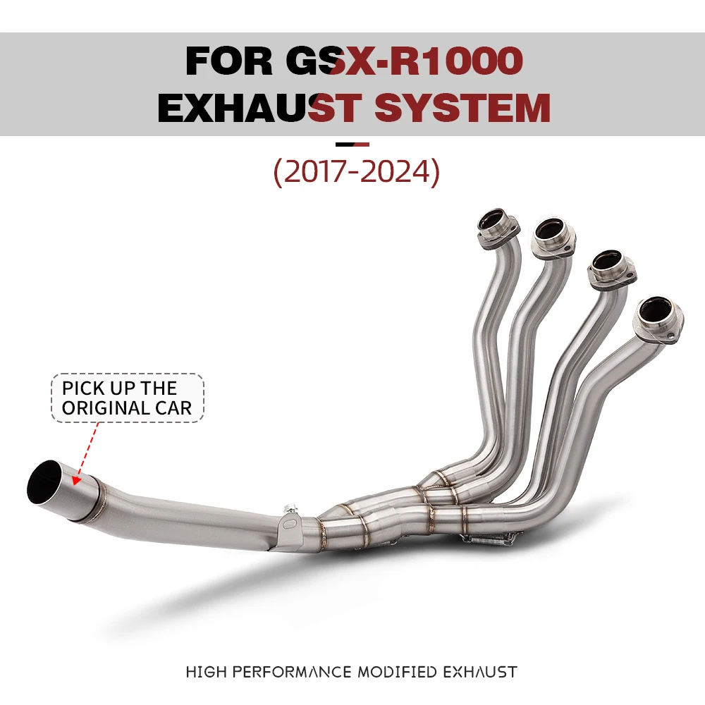 Motorcycle Full Exhaust System Escape Pipe Connected to Original Car Muffler GSX-R1000 2017-2024
Motorcycle Full Exhaust System Escape Pipe Connected to Original Car Muffler GSX-R1000 2017-2024