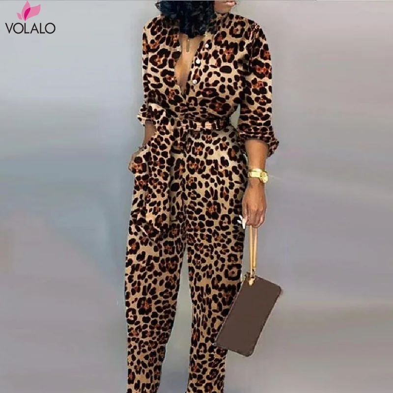 VOLALO European Hot Sale Fashion Print Full Length Jumpsuits Office Lady High Waist Lace-up Temperament Rompers
VOLALO European Hot Sale Fashion Print Full Length Jumpsuits Office Lady High Waist Lace-up Temperament Rompers