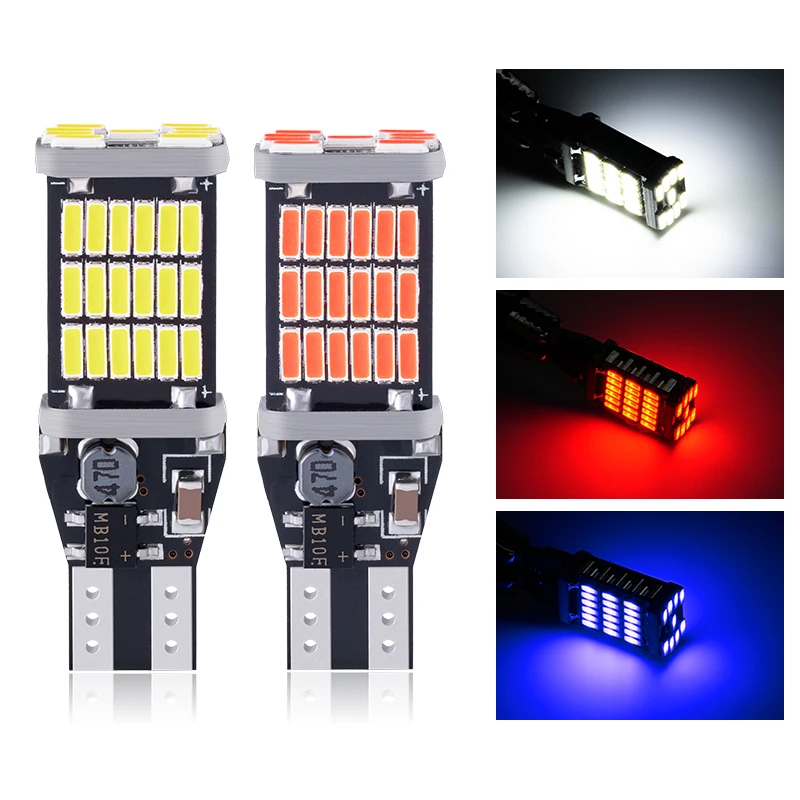 10x Signal Lamp T15 Led Super Bright 45LEDS Bulbs For Reverse Lamp Backup Parking Light 12V White Red Blue
10x Signal Lamp T15 Led Super Bright 45LEDS Bulbs For Reverse Lamp Backup Parking Light 12V White Red Blue