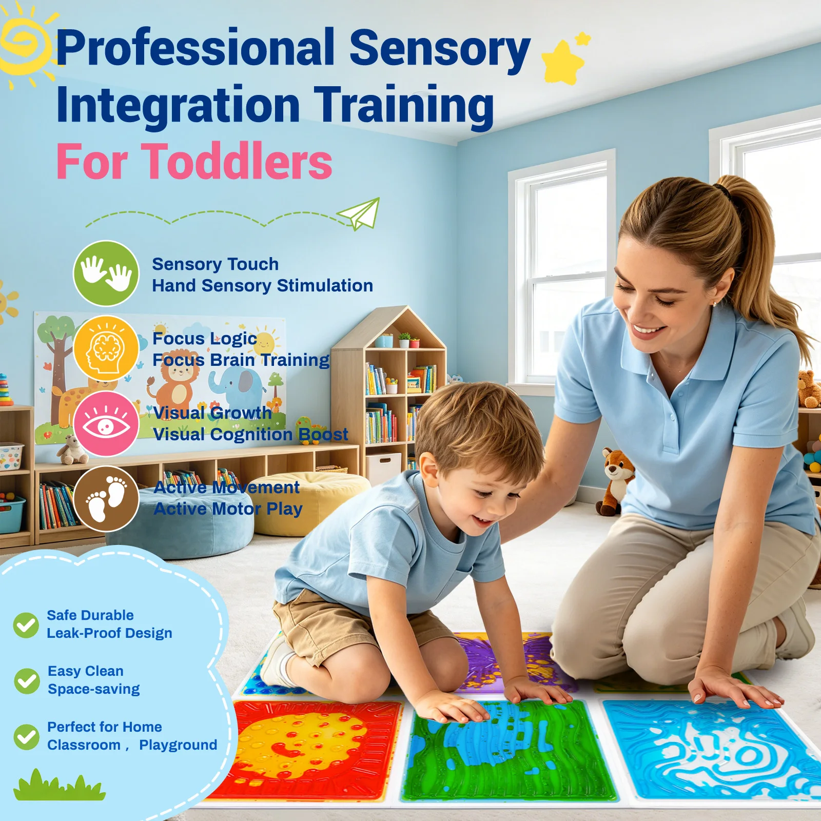 Texture sensory liquid floor tiles noise reduction cushioned mats build quiet preschool learning playing space
Texture sensory liquid floor tiles noise reduction cushioned mats build quiet preschool learning playing space