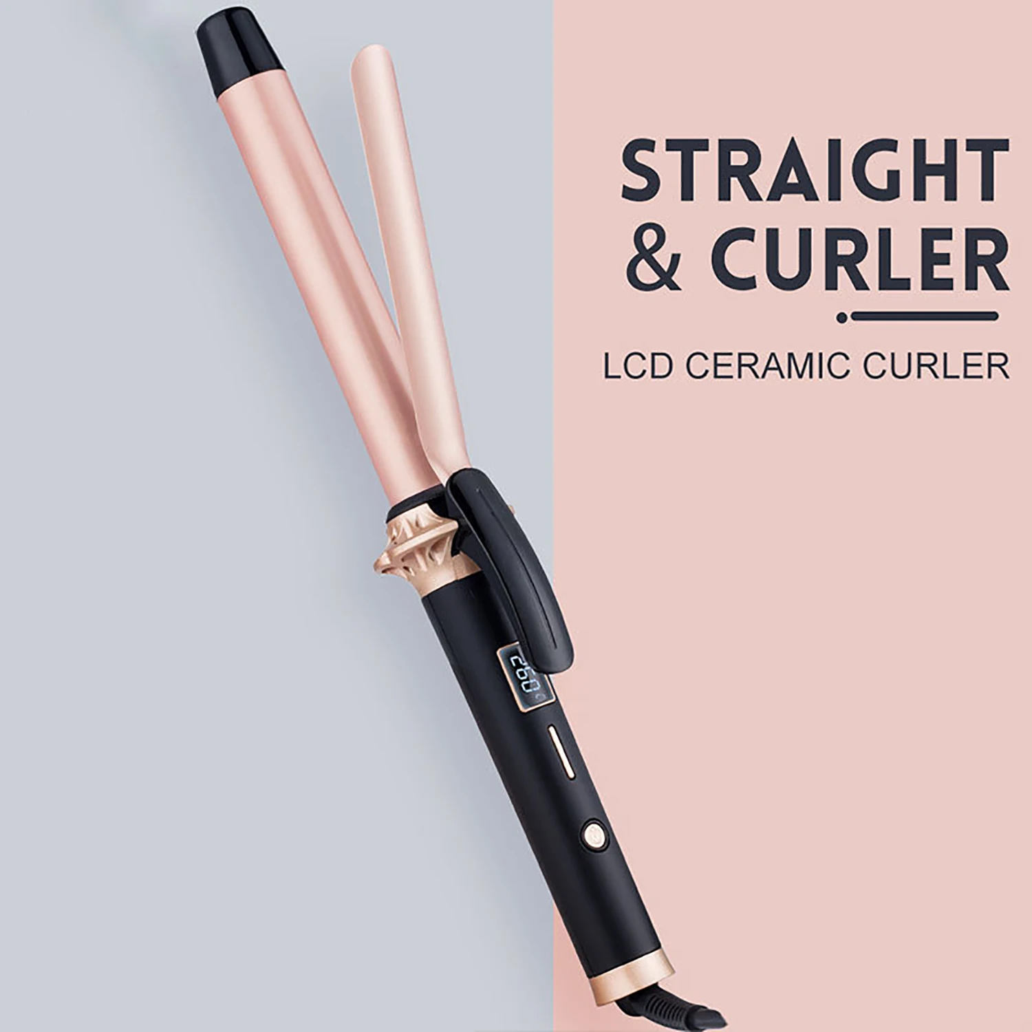 1 Inch Curling Iron Professional Ceramic Tourmaline Coating Barrel Hair Curler, LCD Dispaly for All Hair Types
1 Inch Curling Iron Professional Ceramic Tourmaline Coating Barrel Hair Curler, LCD Dispaly for All Hair Types