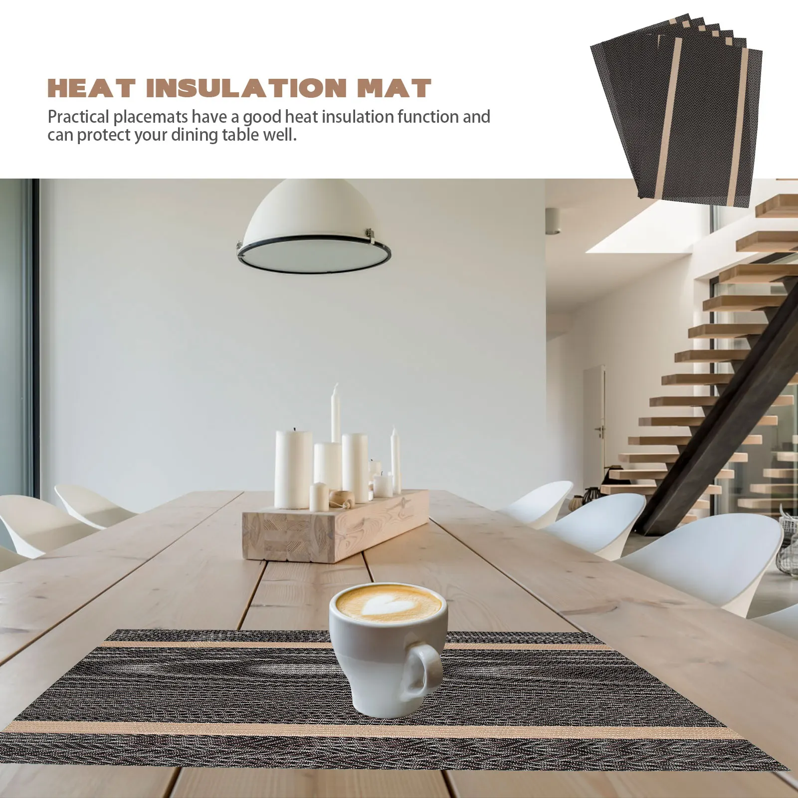 6 Pcs Dinner Mats Insulation Pads Dining Table Plate Heat Resistant Placemats Decorative Brown
6 Pcs Dinner Mats Insulation Pads Dining Table Plate Heat Resistant Placemats Decorative Brown