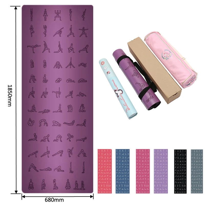 Premium Non Slip Eco Friendly Exercise Fitness 5mm PU Rubber Yoga Mat Instructional With Poses Engraved 11
Premium Non Slip Eco Friendly Exercise Fitness 5mm PU Rubber Yoga Mat Instructional With Poses Engraved 11