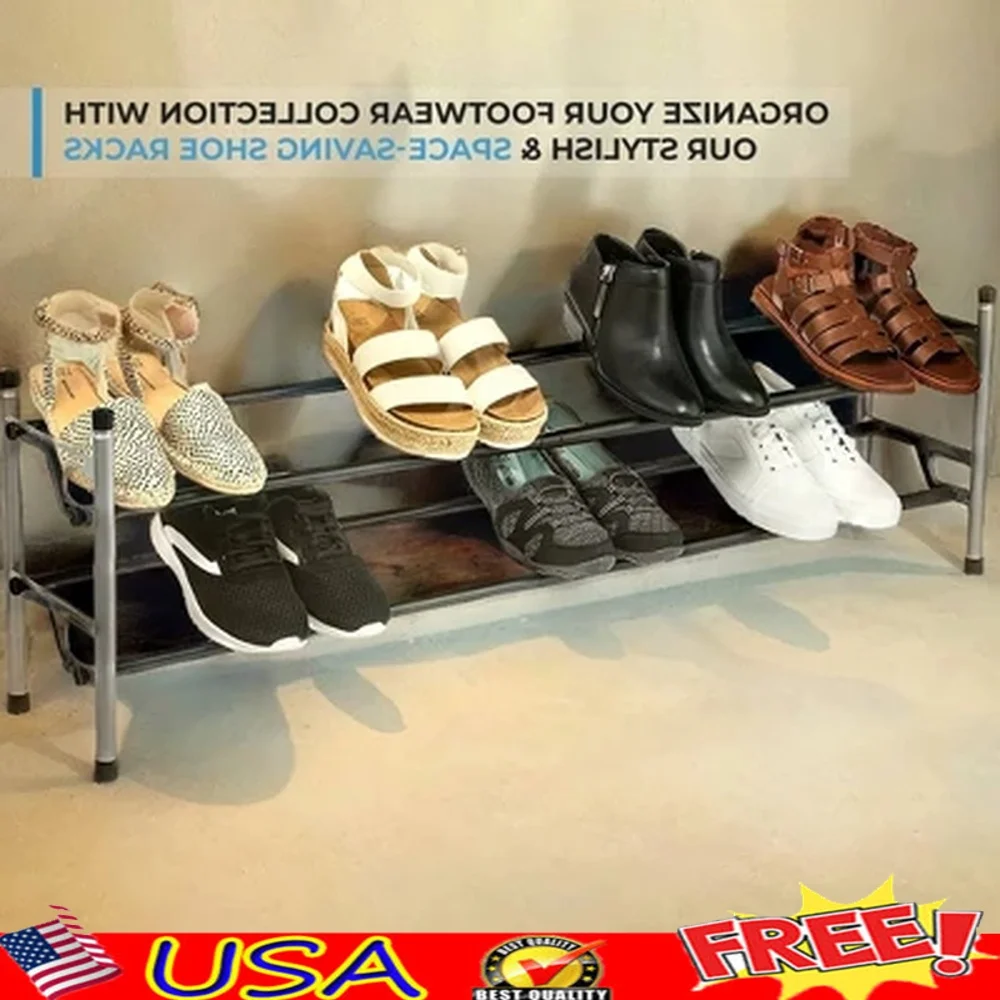 2 Tier Shoe Rack Organizer Metal Free Standing Storage Solution Entryway Closet Space Saver Holds 16 Pairs Easy Assembly
2 Tier Shoe Rack Organizer Metal Free Standing Storage Solution Entryway Closet Space Saver Holds 16 Pairs Easy Assembly