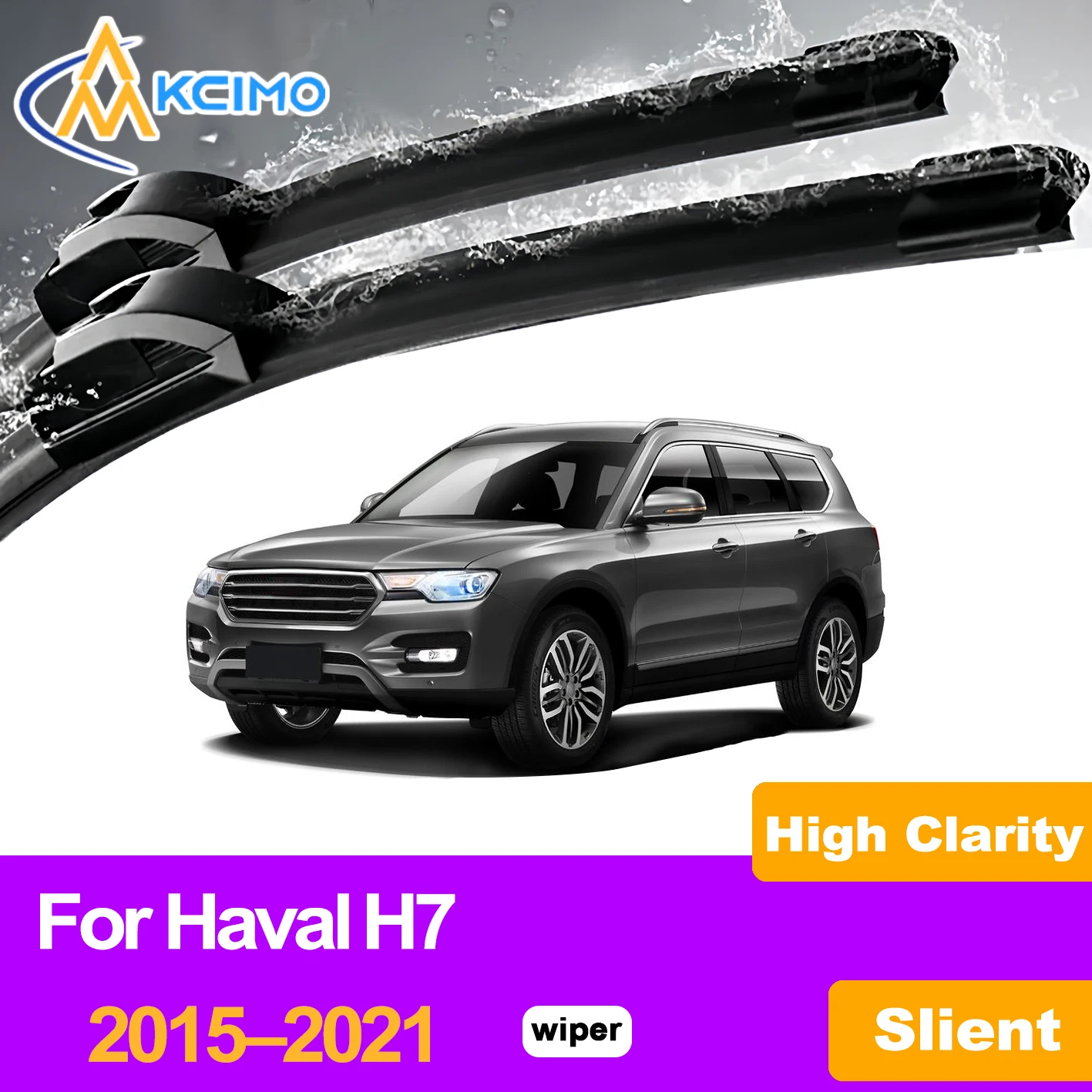 KCIMO 2PCS Front Windshield Wiper Blades For Haval H7 2015–2021, High Definition Clear View All Weather Durable Silent Wipers
KCIMO 2PCS Front Windshield Wiper Blades For Haval H7 2015–2021, High Definition Clear View All Weather Durable Silent Wipers