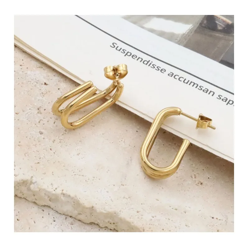 French Retro Stainless Steel Geometric Women's Earrings Double-layer Round Wire Splicing Earrings High-end Light Luxury
French Retro Stainless Steel Geometric Women's Earrings Double-layer Round Wire Splicing Earrings High-end Light Luxury