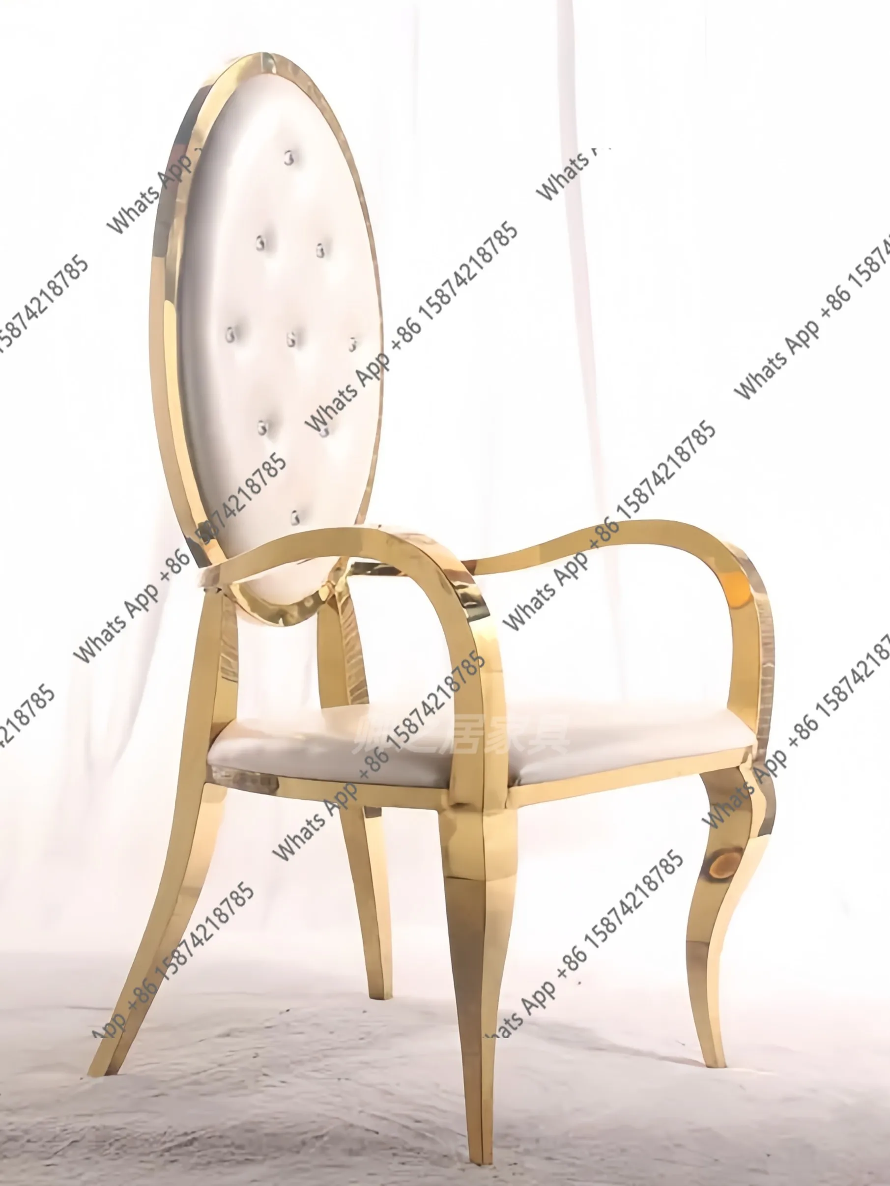 Light luxury gold stainless steel dining chair modern design hotel restaurant banquet hall Italian home dining chair with armres
Light luxury gold stainless steel dining chair modern design hotel restaurant banquet hall Italian home dining chair with armres
