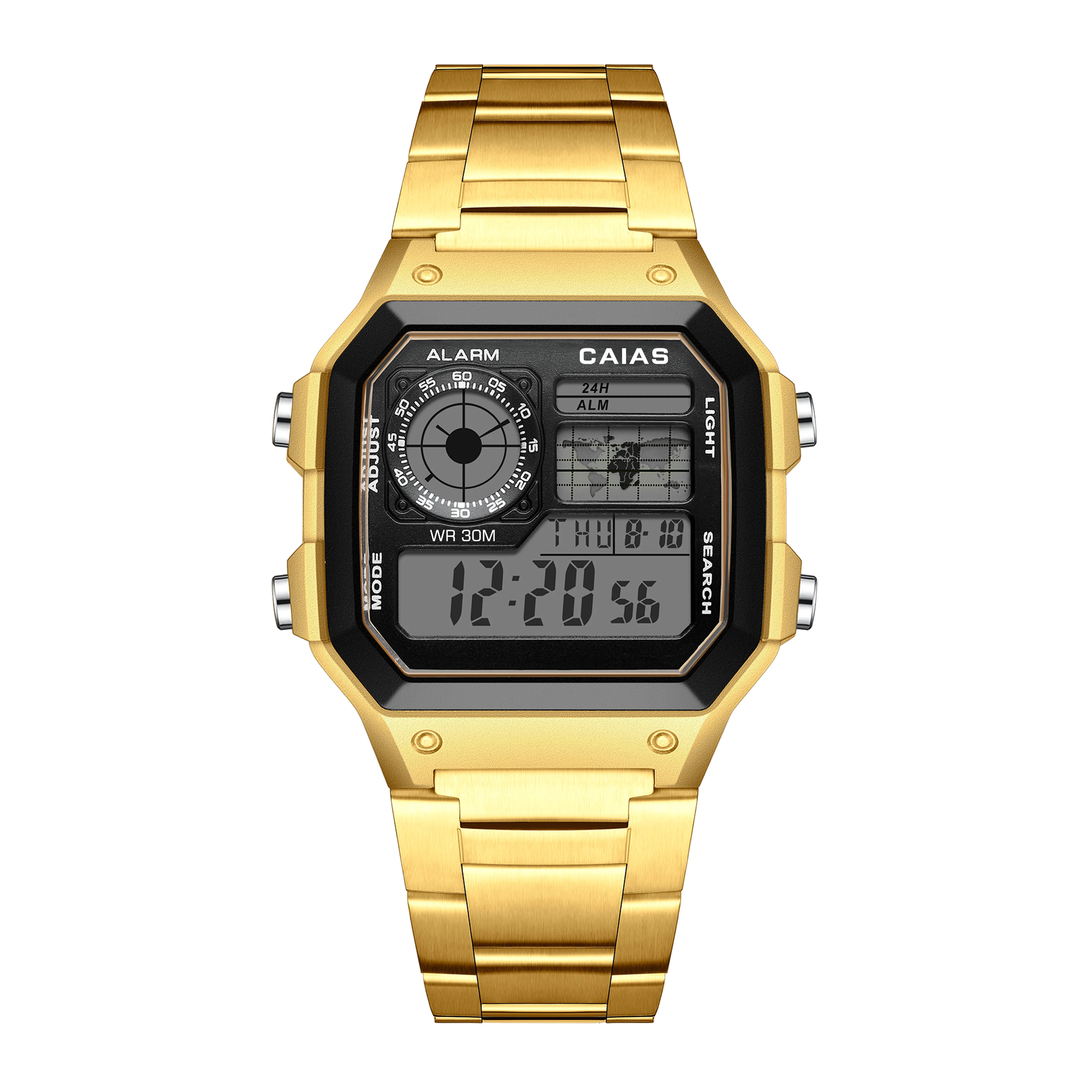 G-SHOSU Men's Digital Watch: Asymmetrical Dial, Dual LED Display, World Time, Full-Featured, Sporty Casual Style
G-SHOSU Men's Digital Watch: Asymmetrical Dial, Dual LED Display, World Time, Full-Featured, Sporty Casual Style