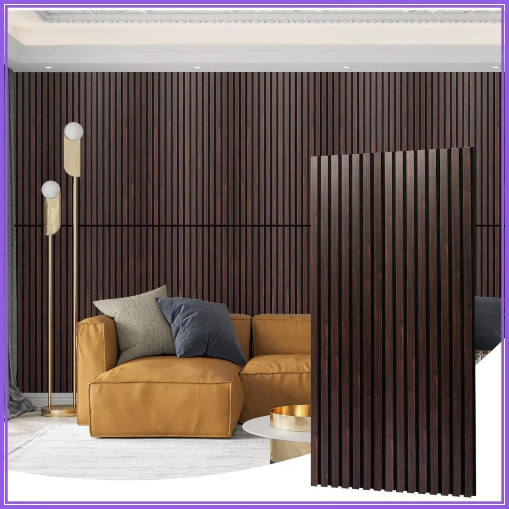 Wood Slat Wall Panel 48x24in, 3D Soundproof Acoustic Panels for Interior Ceiling and Wall Decor Noise Reduction, 2 Pack Walnut
Wood Slat Wall Panel 48x24in, 3D Soundproof Acoustic Panels for Interior Ceiling and Wall Decor Noise Reduction, 2 Pack Walnut