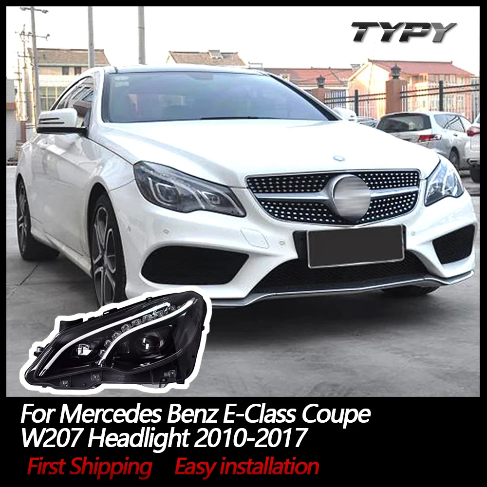 Автомобильные фары TYPY для Mercedes Benz E-Class Coupe W207, фара 2010-2017, светодиодные фары для проектора, указатели поворота, автомобильные аксессуары
Автомобильные фары TYPY для Mercedes Benz E-Class Coupe W207, фара 2010-2017, светодиодные фары для проектора, указатели поворота, автомобильные аксессуары