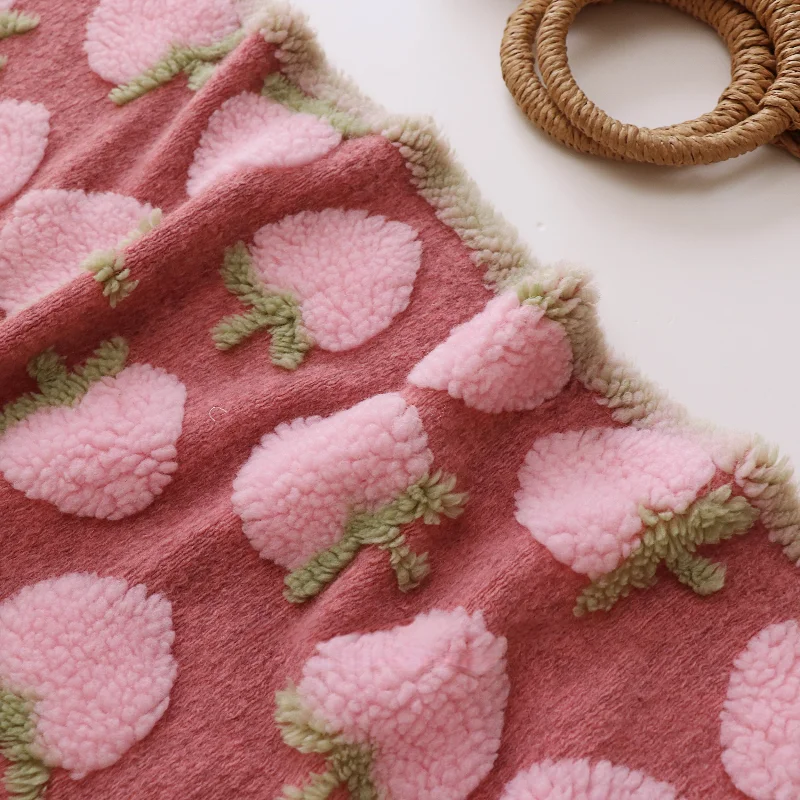 Cute pink peach-shaped woolen knitted jacquard fabric for autumn and winter coat and sweatshirt fabric diy pillow fabric
Cute pink peach-shaped woolen knitted jacquard fabric for autumn and winter coat and sweatshirt fabric diy pillow fabric