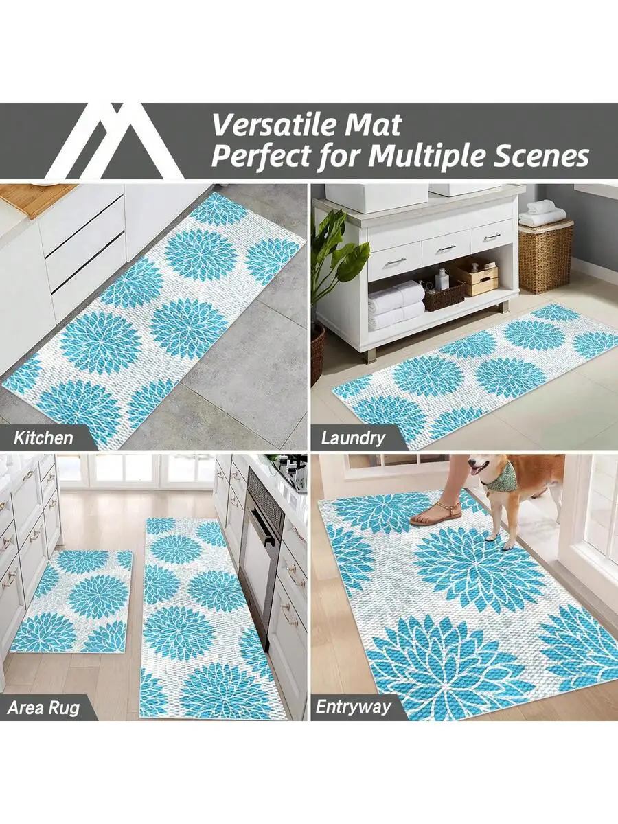 Non-Slip Rubber Back Floor Mat With Floral Pattern For Kitchen Laundry Entryway And Area Rug
Non-Slip Rubber Back Floor Mat With Floral Pattern For Kitchen Laundry Entryway And Area Rug