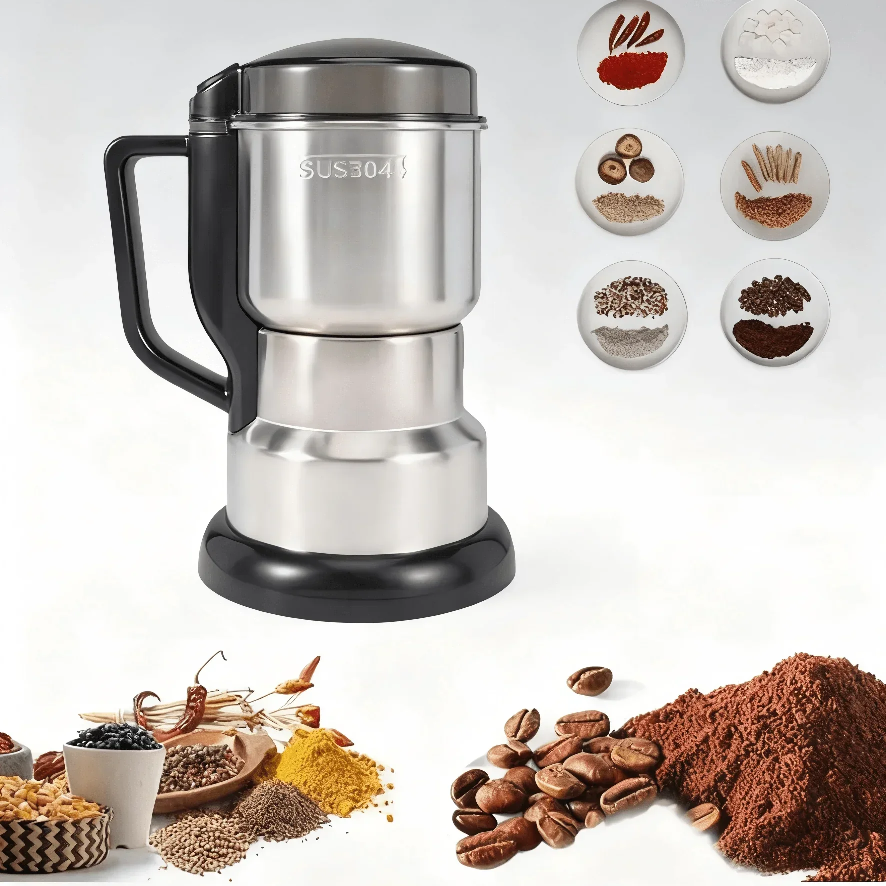 Manual Stainless Steel Grain Grinder - Heavy Duty Spice Mill For Coffee/Herbs/Nuts | Multi-Purpose Kitchen Tool With Non-Slip Base & Easy Clean | Perfect Holiday Gift For Home Cooks & Baking Enthusiasts
Manual Stainless Steel Grain Grinder - Heavy Duty Spice Mill For Coffee/Herbs/Nuts | Multi-Purpose Kitchen Tool With Non-Slip Base & Easy Clean | Perfect Holiday Gift For Home Cooks & Baking Enthusiasts