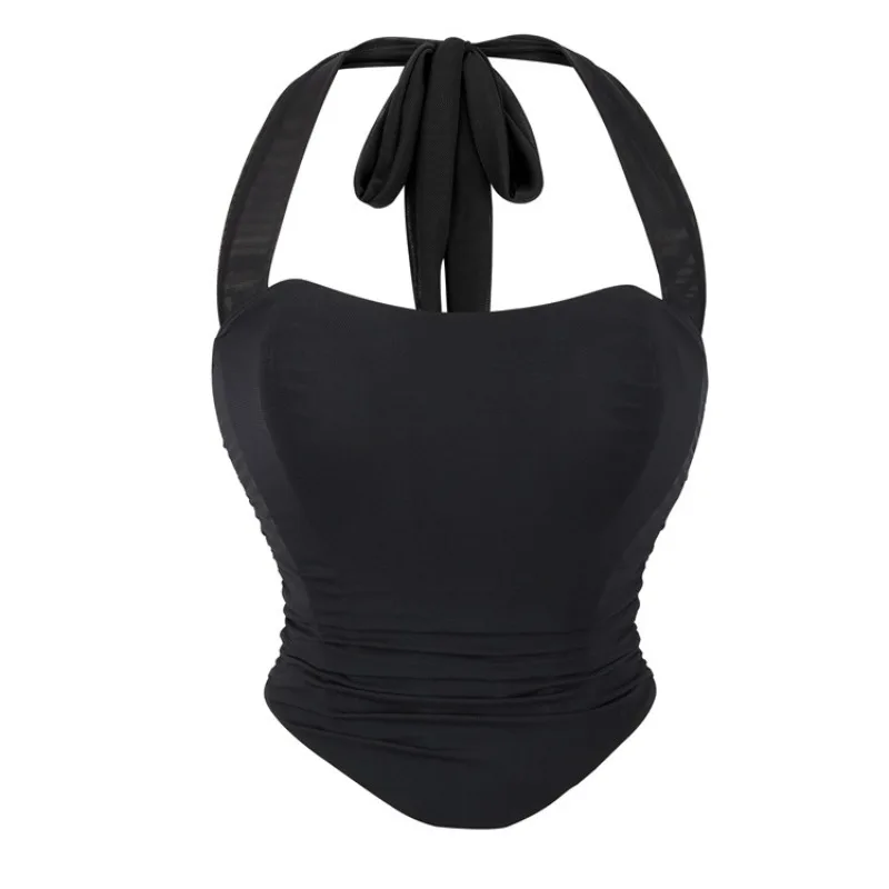 Elegant Women Overbust Corset Breathable Mesh Ruched Backless Halter Bustier Bodyshaper Club Crop Tube Top
Elegant Women Overbust Corset Breathable Mesh Ruched Backless Halter Bustier Bodyshaper Club Crop Tube Top