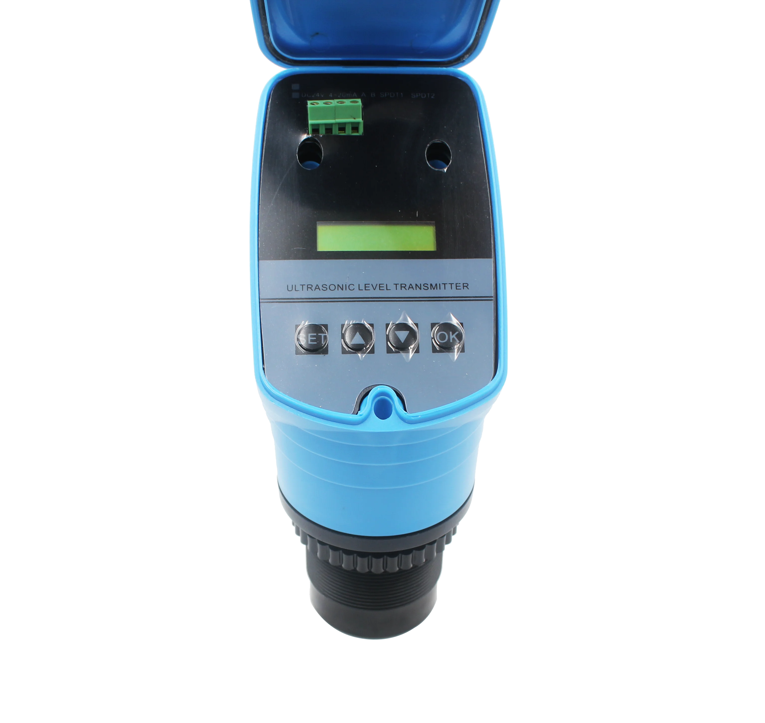 Water Oil Fuel Tank Ultrasonic Level Sensor Meter Transmitter 4-20ma rs485 Relay Output
Water Oil Fuel Tank Ultrasonic Level Sensor Meter Transmitter 4-20ma rs485 Relay Output