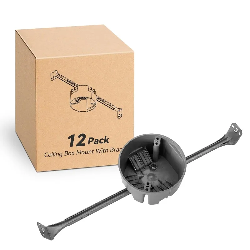 home.Ceiling Electrical Box with Adjustable Hanger Bar 14" - 23.5", New Work, 20 Cu.in, UL Listed, 12-Pack
home.Ceiling Electrical Box with Adjustable Hanger Bar 14" - 23.5", New Work, 20 Cu.in, UL Listed, 12-Pack