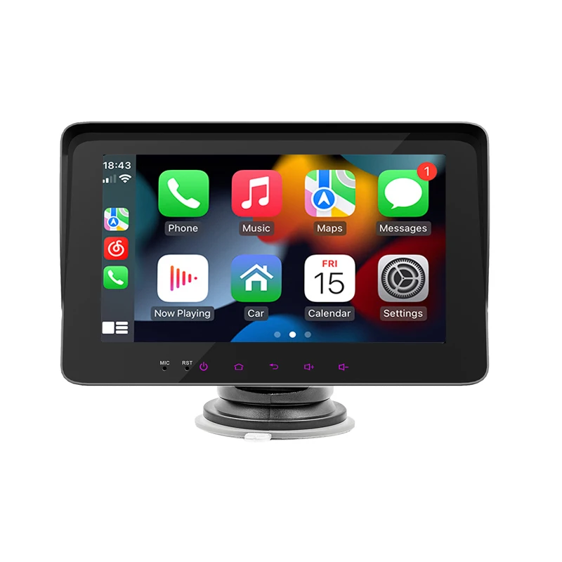 Portable 7'' Smart Dashboard Display for CarPlay and Android Auto Car Touchscreen Monitor with Portable Mounting
Portable 7'' Smart Dashboard Display for CarPlay and Android Auto Car Touchscreen Monitor with Portable Mounting