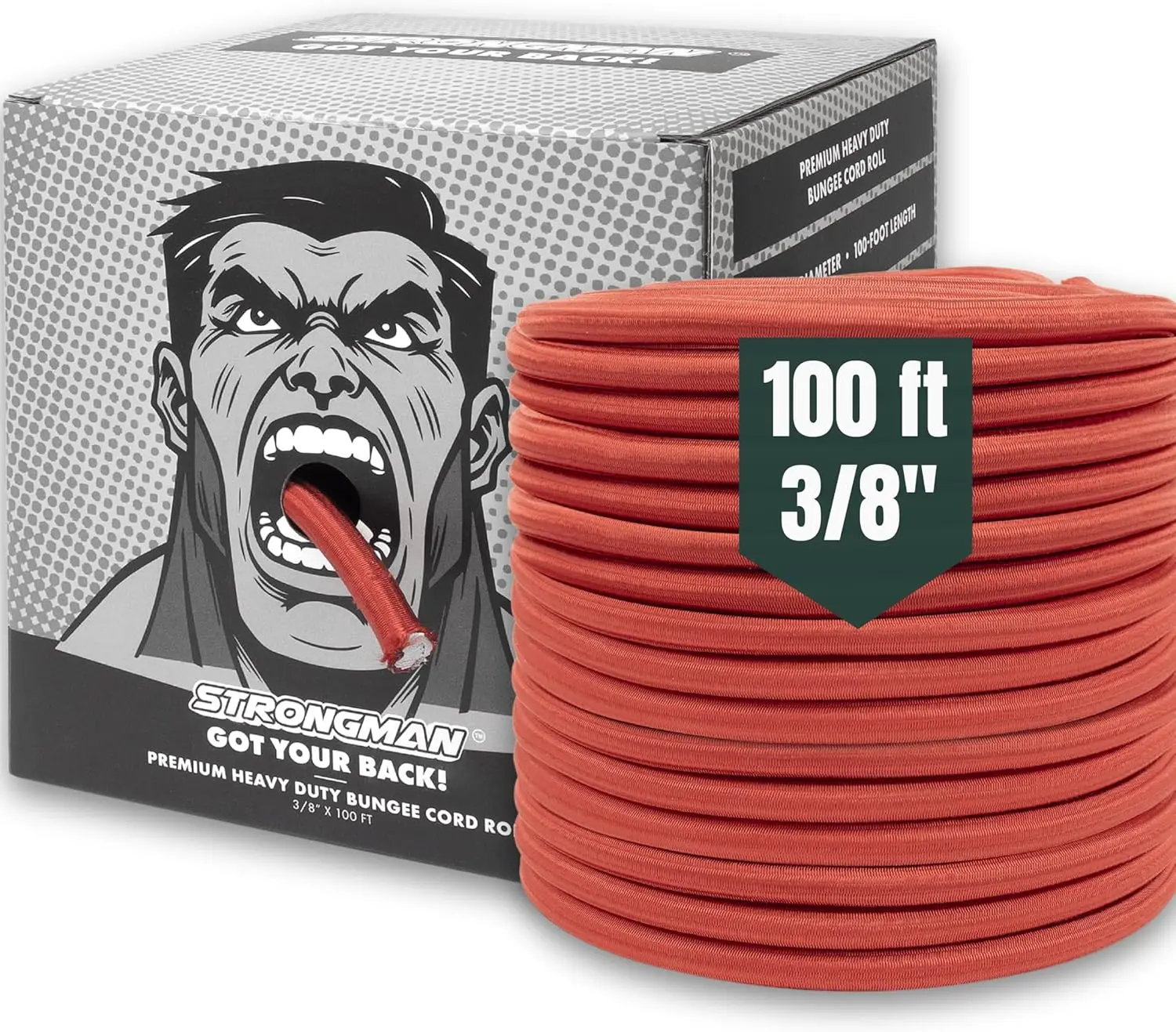 3/8" x 100 ft Bungee Cord Roll, 426 LBF Strength, Polyester & Latex, Outdoor Tie Down
3/8" x 100 ft Bungee Cord Roll, 426 LBF Strength, Polyester & Latex, Outdoor Tie Down