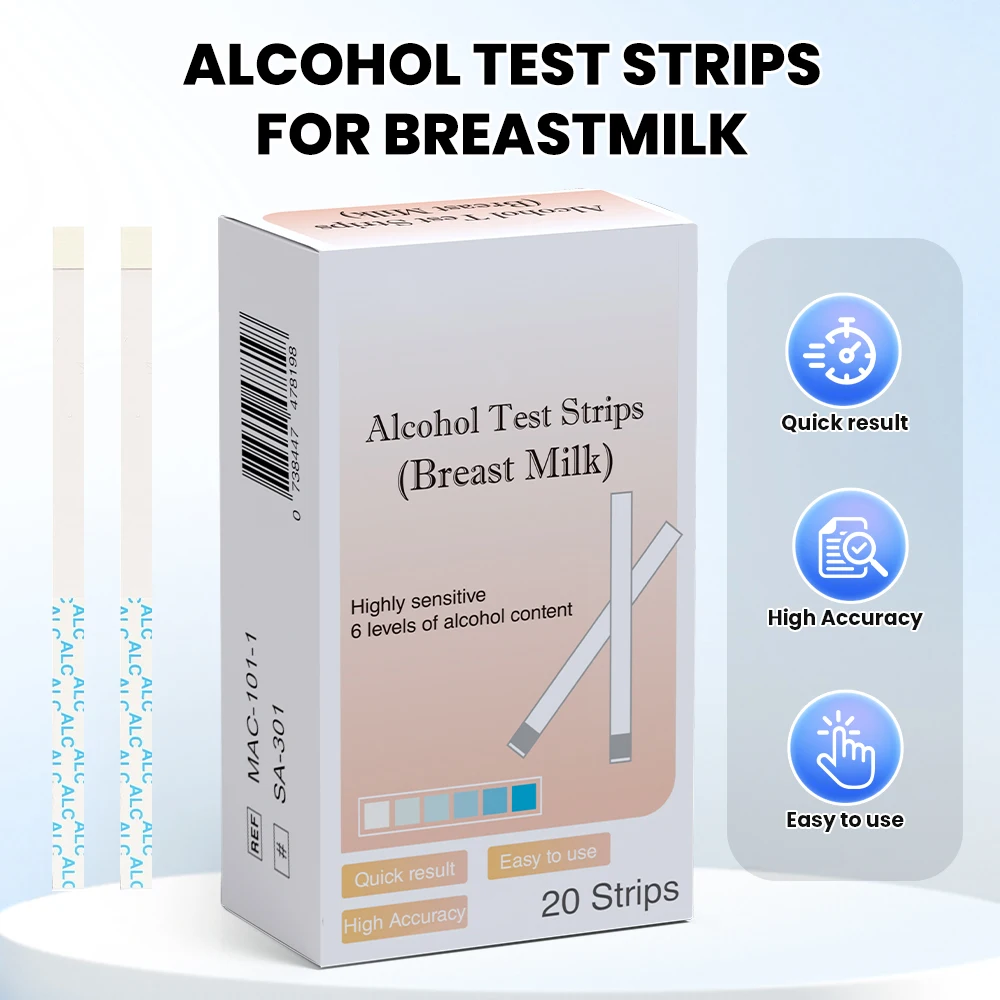 Одноразовые точные тест-полоски для грудного молока, набор для домашнего самотеста, быстрое тестирование алкоголя, быстрые надежные результаты в двух минутах
Одноразовые точные тест-полоски для грудного молока, набор для домашнего самотеста, быстрое тестирование алкоголя, быстрые надежные результаты в двух минутах