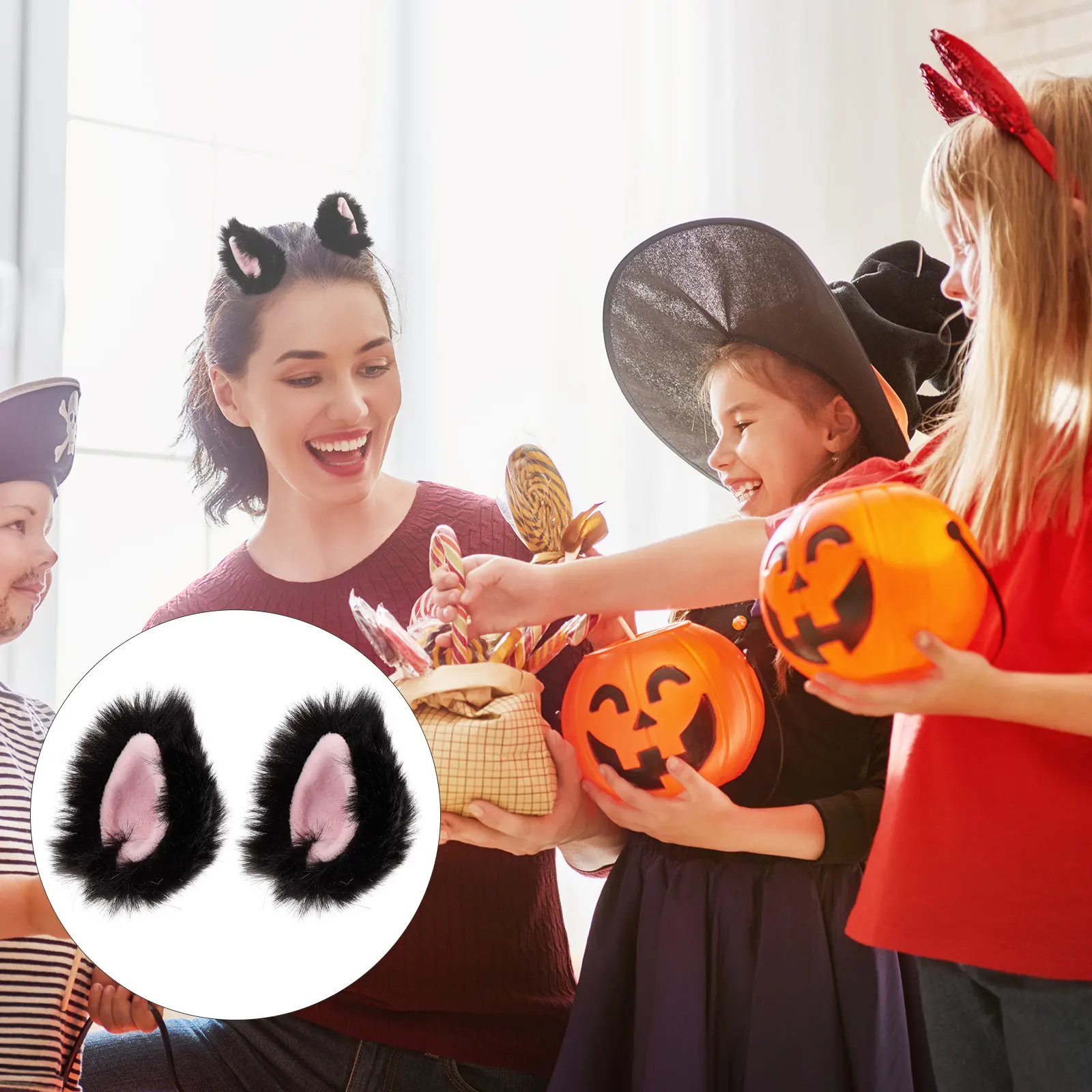 One Pair Black Cat Ears Hair Clips 25x2 Inch 63x5cm for Cosplay Party Dance Head Decoration Cute Style Comfortable Wear
One Pair Black Cat Ears Hair Clips 25x2 Inch 63x5cm for Cosplay Party Dance Head Decoration Cute Style Comfortable Wear