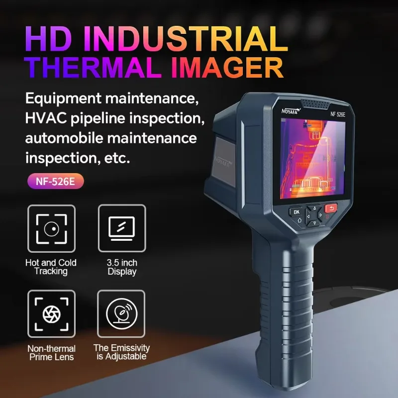NOYAFA NF-526E Thermal Imager Handheld Sensor Heating Detector HD Industrial 3.5 Inches Full Viewing 2M Pixels
NOYAFA NF-526E Thermal Imager Handheld Sensor Heating Detector HD Industrial 3.5 Inches Full Viewing 2M Pixels