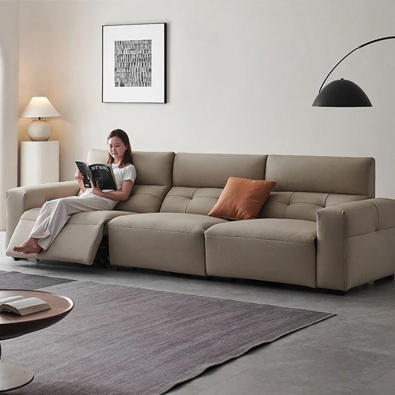 Italian double-function electric leather sofa smart first layer cowhide, with tilted characteristic wooden set
Italian double-function electric leather sofa smart first layer cowhide, with tilted characteristic wooden set