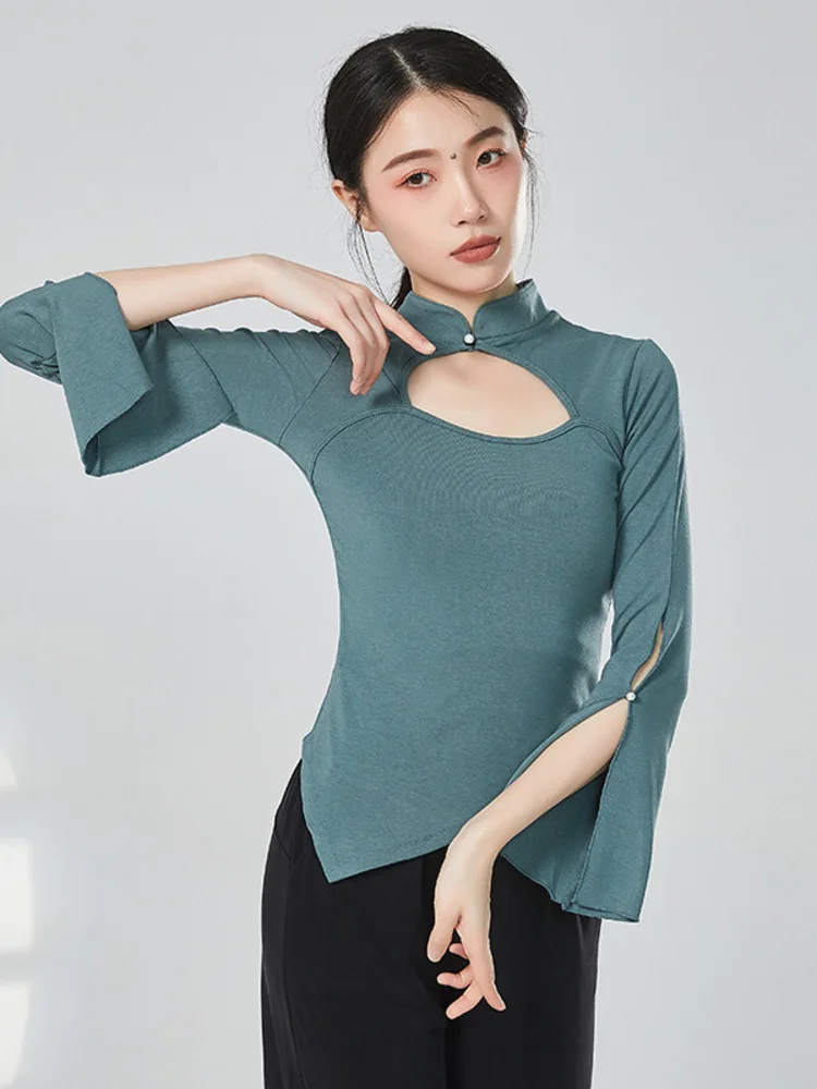 Belly Dance Classical Temperament Long Sleeved Qipao Top Modern Dance Form Body Charm Training Slim Fit and Slimming Effect
Belly Dance Classical Temperament Long Sleeved Qipao Top Modern Dance Form Body Charm Training Slim Fit and Slimming Effect