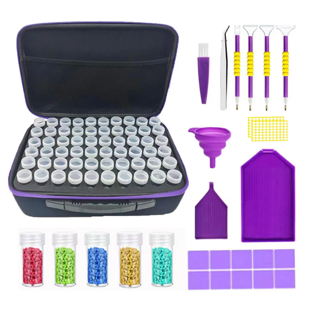 120 Grids Diamond Painting Bead Storage Boxes Large Capacity Set With Accessories Mosaic Container Bag Tool Kit
120 Grids Diamond Painting Bead Storage Boxes Large Capacity Set With Accessories Mosaic Container Bag Tool Kit
