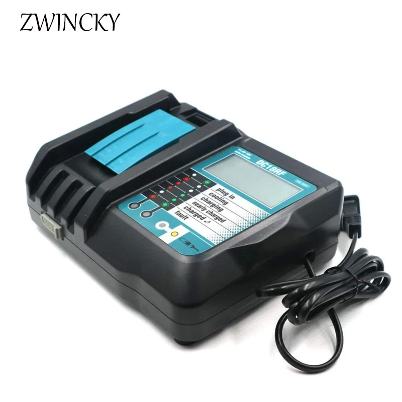 Зарядное устройство ZWINCKY DC18RF для литий-ионных аккумуляторов 14,4 А, зарядный ток для Makita в 18 в BL1830 Bl1430 DC18RC DC18RA, электроинструмент с USB
Зарядное устройство ZWINCKY DC18RF для литий-ионных аккумуляторов 14,4 А, зарядный ток для Makita в 18 в BL1830 Bl1430 DC18RC DC18RA, электроинструмент с USB